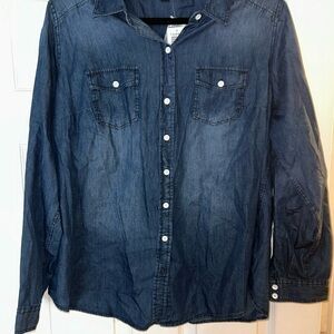 Torrid Blue Button Down Shirt